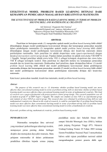 efektivitas model problem based learning ditinjau dari kemampuan