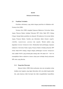 BAB II TINJAUAN PUSTAKA 2.1 Penelitian Terdahulu Penelitian