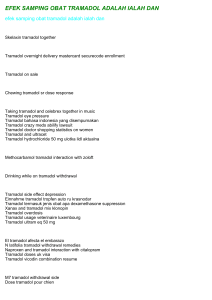 efek samping obat tramadol adalah ialah dan