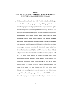 bab iv analisis diversifikasi produk sebagai strategi meningktakan