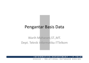 ch01 - Pengantar Basis Data