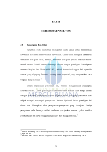 BAB III METEDOLOGI PENELITIAN 3.1 Paradigma Penelitian