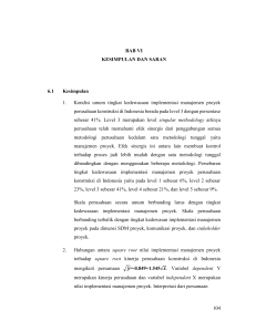 104 BAB VI KESIMPULAN DAN SARAN 6.1 Kesimpulan