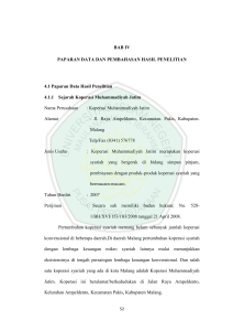 BAB IV PAPARAN DATA DAN PEMBAHASAN HASIL PENELITIAN