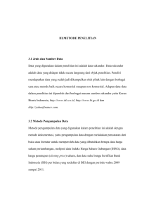 III.METODE PENELITIAN 3.1 Jenis dan Sumber Data Data yang