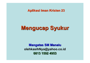 Mengucap Syukur