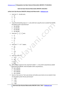 Mengerjakan Soal Ujian Nasional Matematika SMP