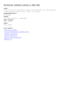 [Metadata] Pemikiran politik proklamator negara Islam Indonesia SM