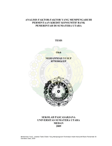 analisis faktor-faktor yang mempengaruhi - USU-IR