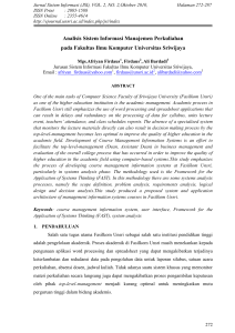 Analisis Sistem Informasi Manajemen Perkuliahan pada