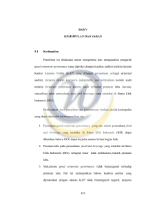 BAB V KESIMPULAN DAN SARAN 5.1 Kesimpulan Penelitian ini