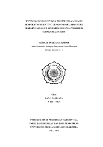 peningkatan komunikasi matematika melalui pendekatan scientific