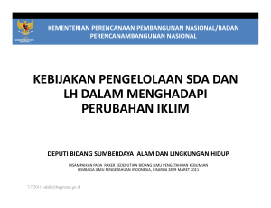 kebijakan pengelolaan sda dan lh dalam menghadapi