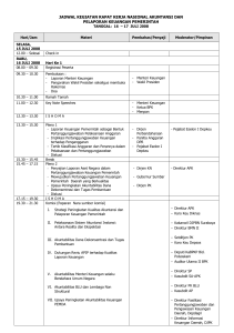 jadwal kegiatan rapat kerja nasional akuntansi dan pelaporan