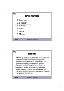 Sorting Algorithms Buble Sort