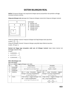 sistem bilangan real