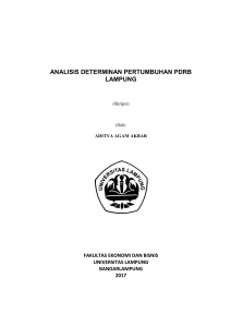 ANALISIS DETERMINAN PERTUMBUHAN PDRB LAMPUNG