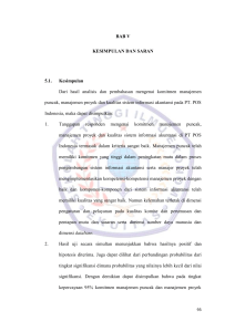 BAB V KESIMPULAN DAN SARAN 5.1. Kesimpulan Dari hasil