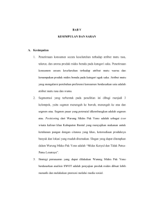 BAB V KESIMPULAN DAN SARAN A. Kesimpulan 1