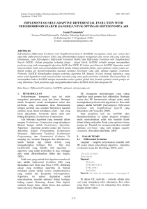 implementasi self-adaptive differential evolution with neighborhood