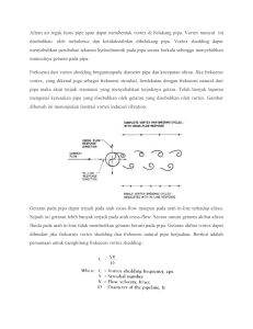 Aliran air tegak lurus pipe span dapat membentuk