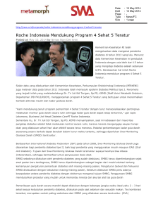 Roche Indonesia Mendukung Program 4 Sehat 5 Teratur