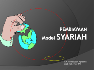 Prinsip Pembiayaan Syariah - Program Alih Jenis Agribisnis IPB