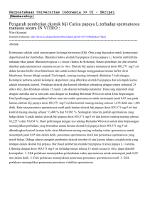 Pengaruh pemberian ekstrak biji Carica papaya L.terhadap
