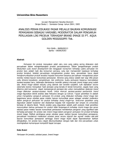 analisis peran edukasi pasar melalui bauran komunikasi