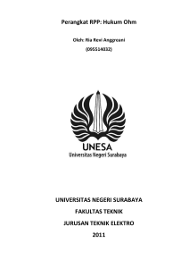 Perangkat RPP: Hukum Ohm UNIVERSITAS