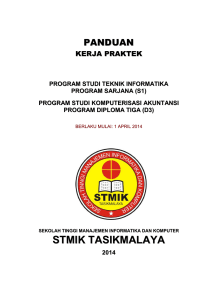 Buku Panduan KP STMIK TASIKMALAYA 2014