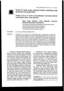 Profile of IL-2 in serum of nasophaynx carcinoma