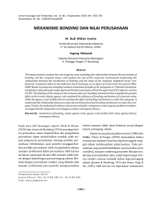 mekanisme bonding dan nilai perusahaan