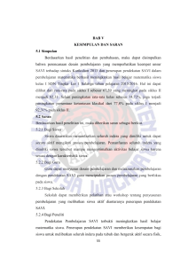 BAB V KESIMPULAN DAN SARAN 5.1 Simpulan Berdasarkan hasil