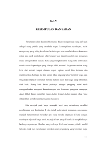 Bab V KESIMPULAN DAN SARAN