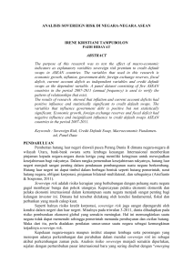 ANALISIS SOVEREIGN RISK DI NEGARA-NEGARA ASEAN