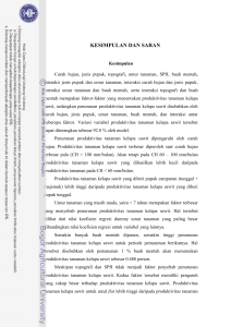 Analisis faktor penyebab penurunan produktivitas