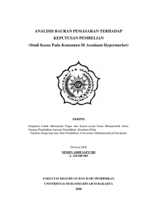 ANALISIS BAURAN PEMASARAN TERHADAP KEPUTUSAN