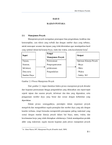 II-1 BAB II KAJIAN PUSTAKA 2.1. Manajemen Proyek Manajemen