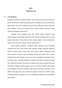 BAB 1 PENDAHULUAN 1.1. Latar Belakang Konstipasi merupakan