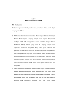 BAB V KESIMPULAN DAN SARAN 5.1 Kesimpulan Berdasarkan