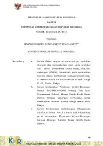 KUMPULAN PERATURAN KREDIT USAHA RAKYAT 2016