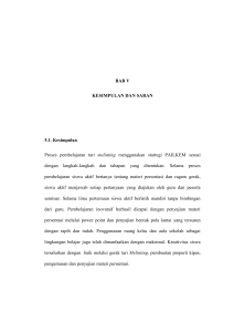 BAB V KESIMPULAN DAN SARAN 5.1. Kesimpulan Proses