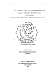 ANALISIS PENGARUH INVESTMENT OPPORTUNITY SET (IOS