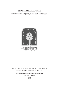 PEDOMAN AKADEMIK Edisi Bahasa Inggris, Arab dan