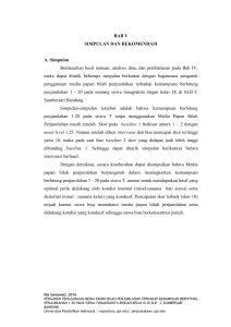 BAB V SIMPULAN DAN REKOMENDASI A