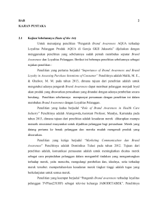 BAB 2 KAJIAN PUSTAKA 2.1 Kajian Sebelumnya