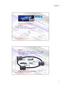 Materi yang akan dibahas: Internet
