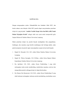 SANWACANA Dengan mengucapkan syukur Alhamdulillah atas