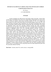 PENURUNAN KANDUNGAN AMONIA (NH3) PADA PENGOLAHAN